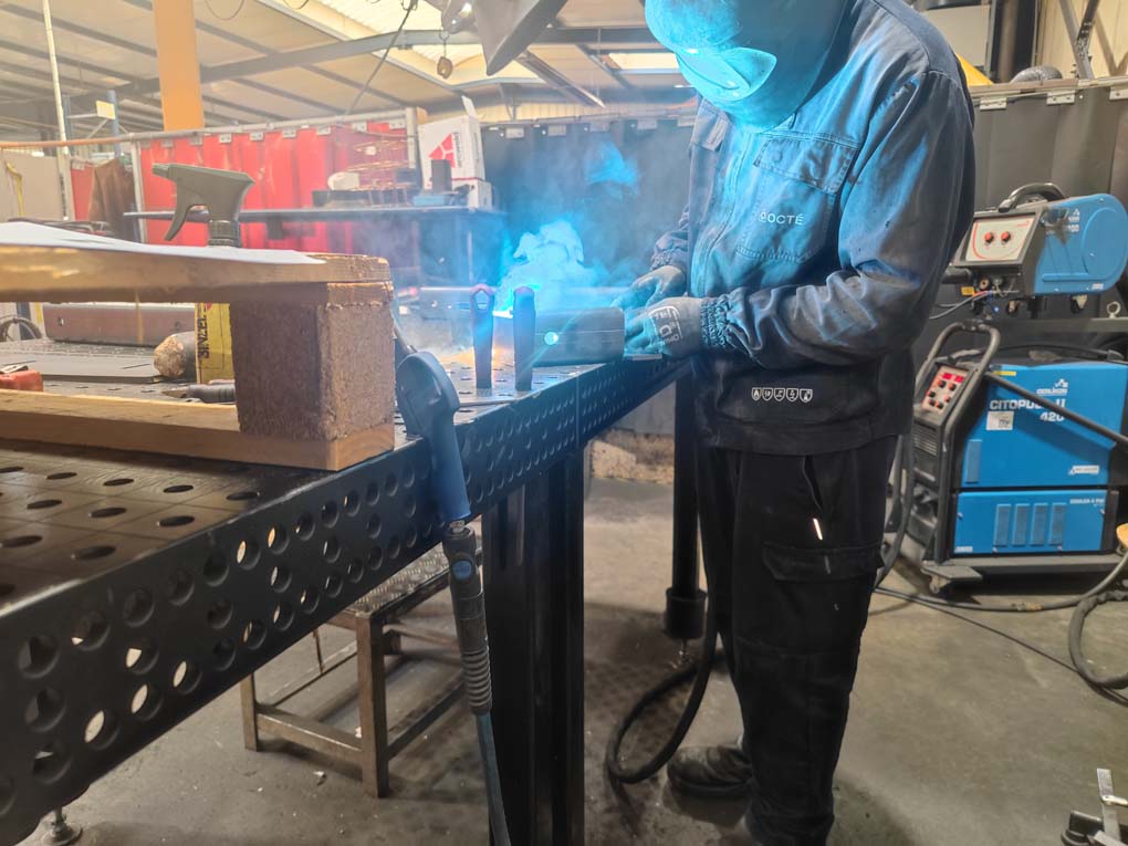 soudage acier octe industry arc bleu