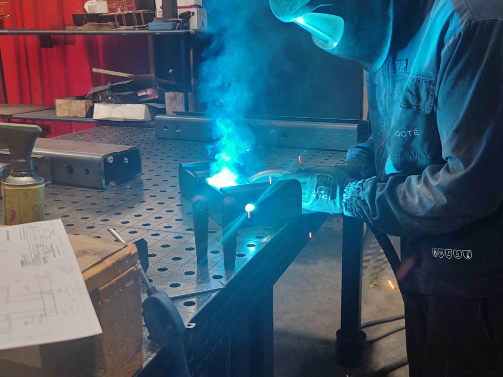 soudage tole acier octe industry gros plan